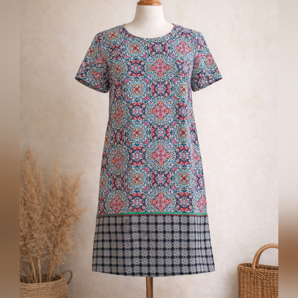 Cynthia Rowley Multicolor Patterned Shift Dress - image 1